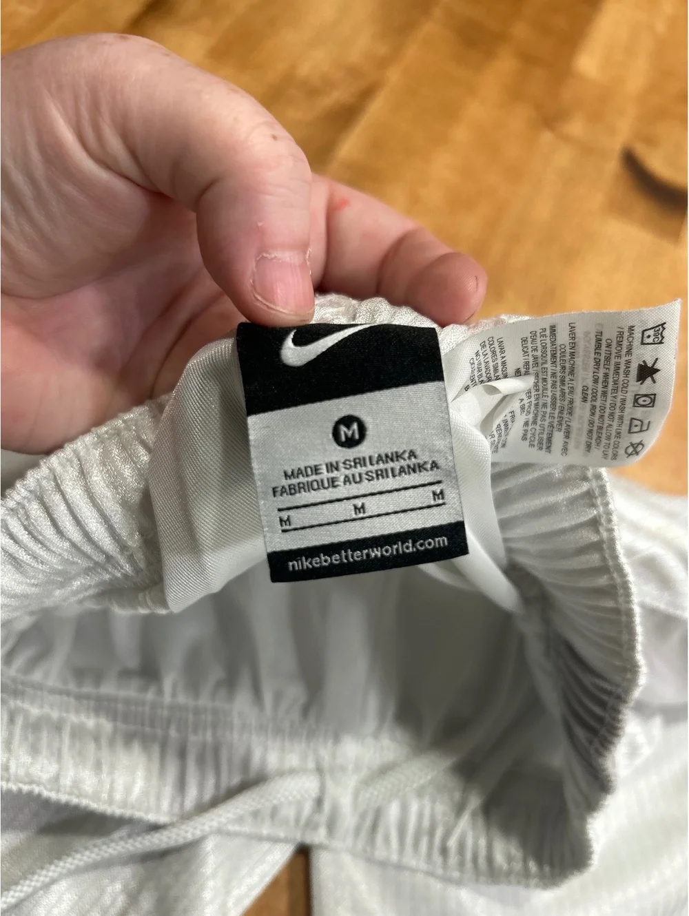 Nike Men's White and Gray Athletic Shorts Size M